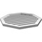 Ekena Millwork Octagonal Surface Mount PVC Gable Vent: Functional, w/ 2"W x 1-1/2"P Brickmould Frame, 28"W x 28"H GVPOC28X2802SF - alternate 4